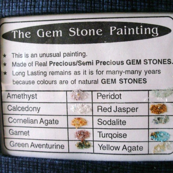 Eco Friendly Blank Book Journal 9x8 Handmade Crushed Gemstones Painted On Glass - Picture 6 of 8